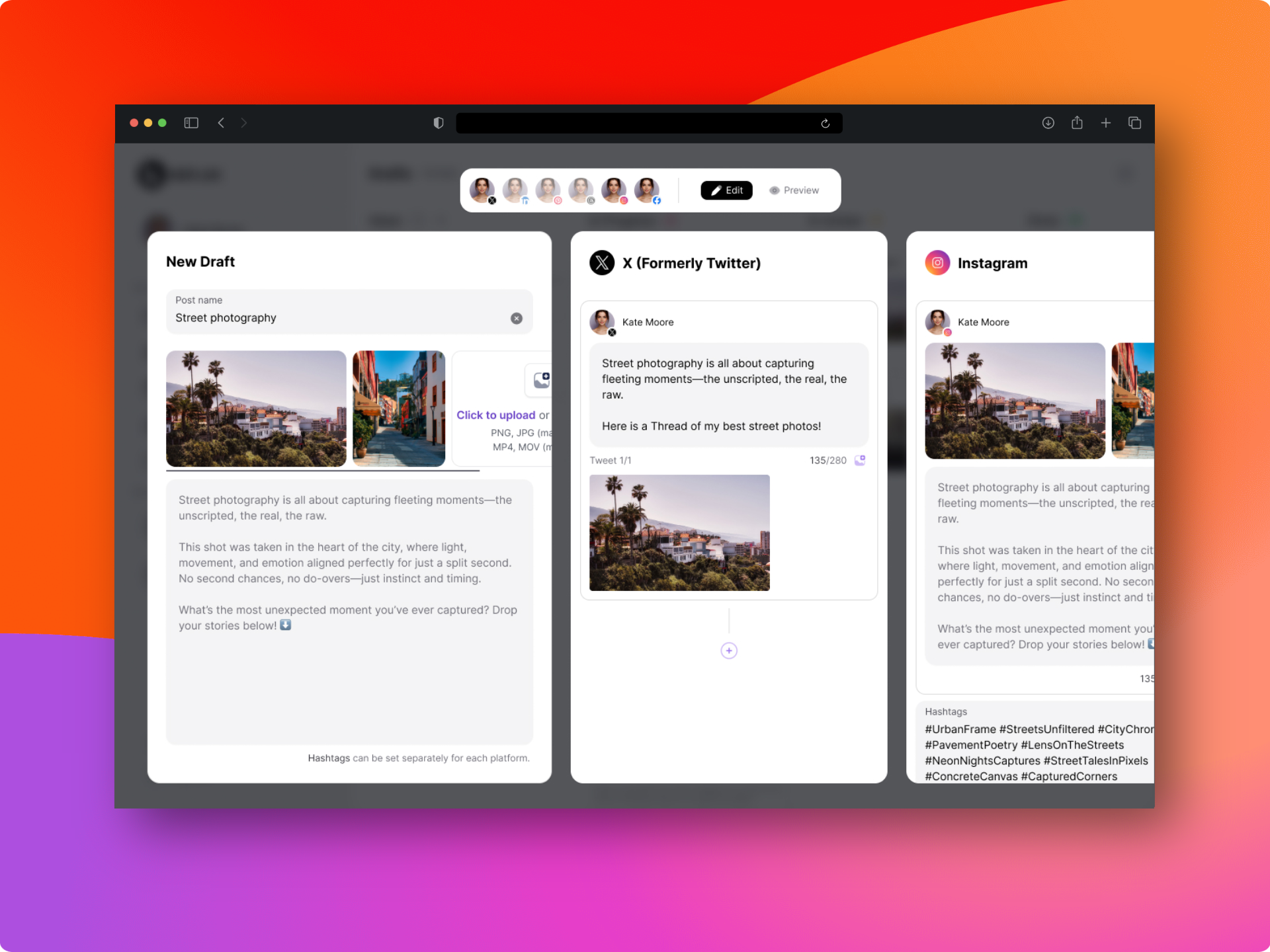 Planen - Social -Media -Scheduler für Influencer und Agenturen Medien 4
