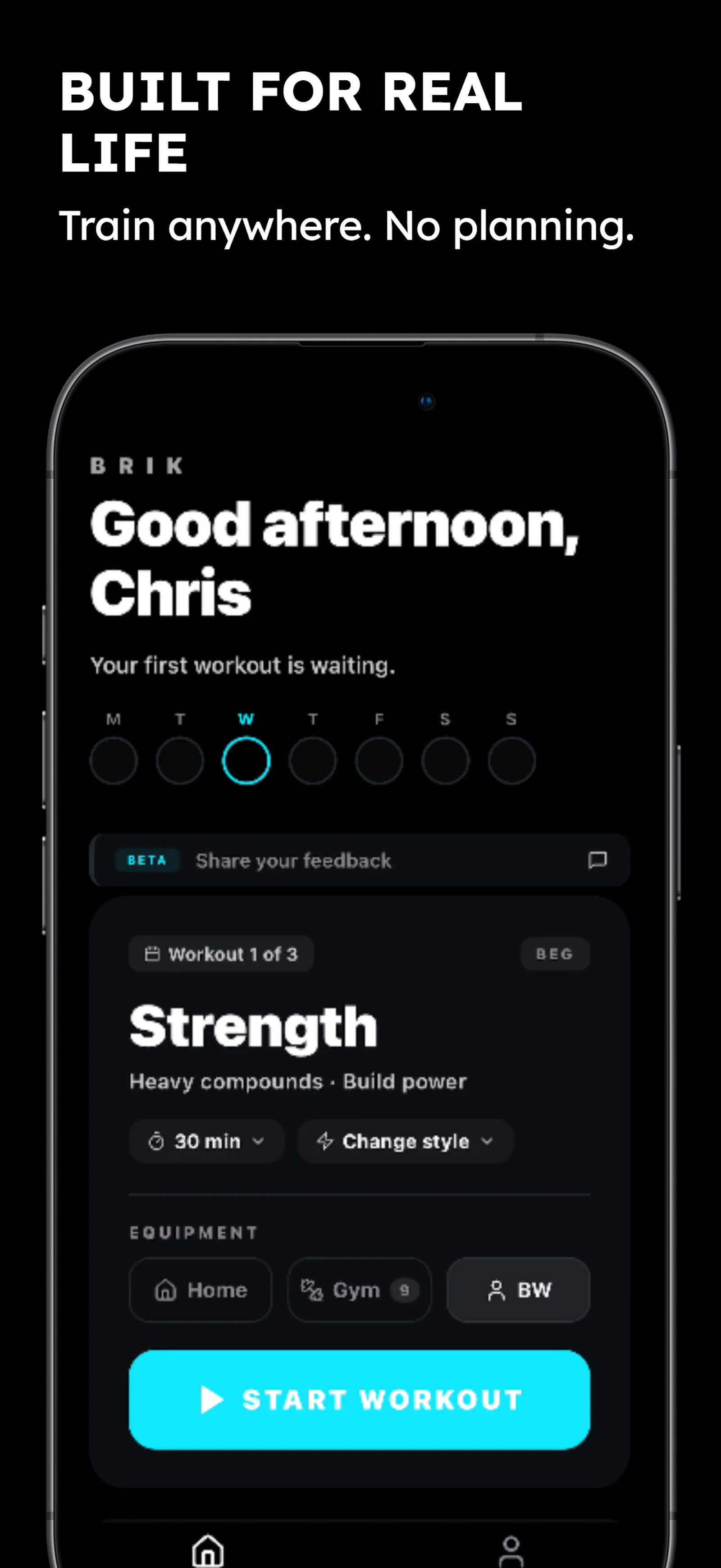 BRIK — HIIT & Hyrox Workout Generator screenshot 2