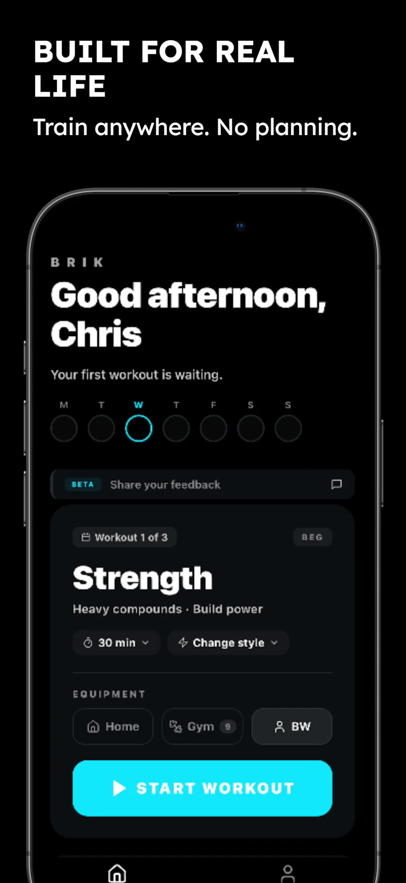 BRIK — HIIT & Hyrox Workout Generator screenshot 2
