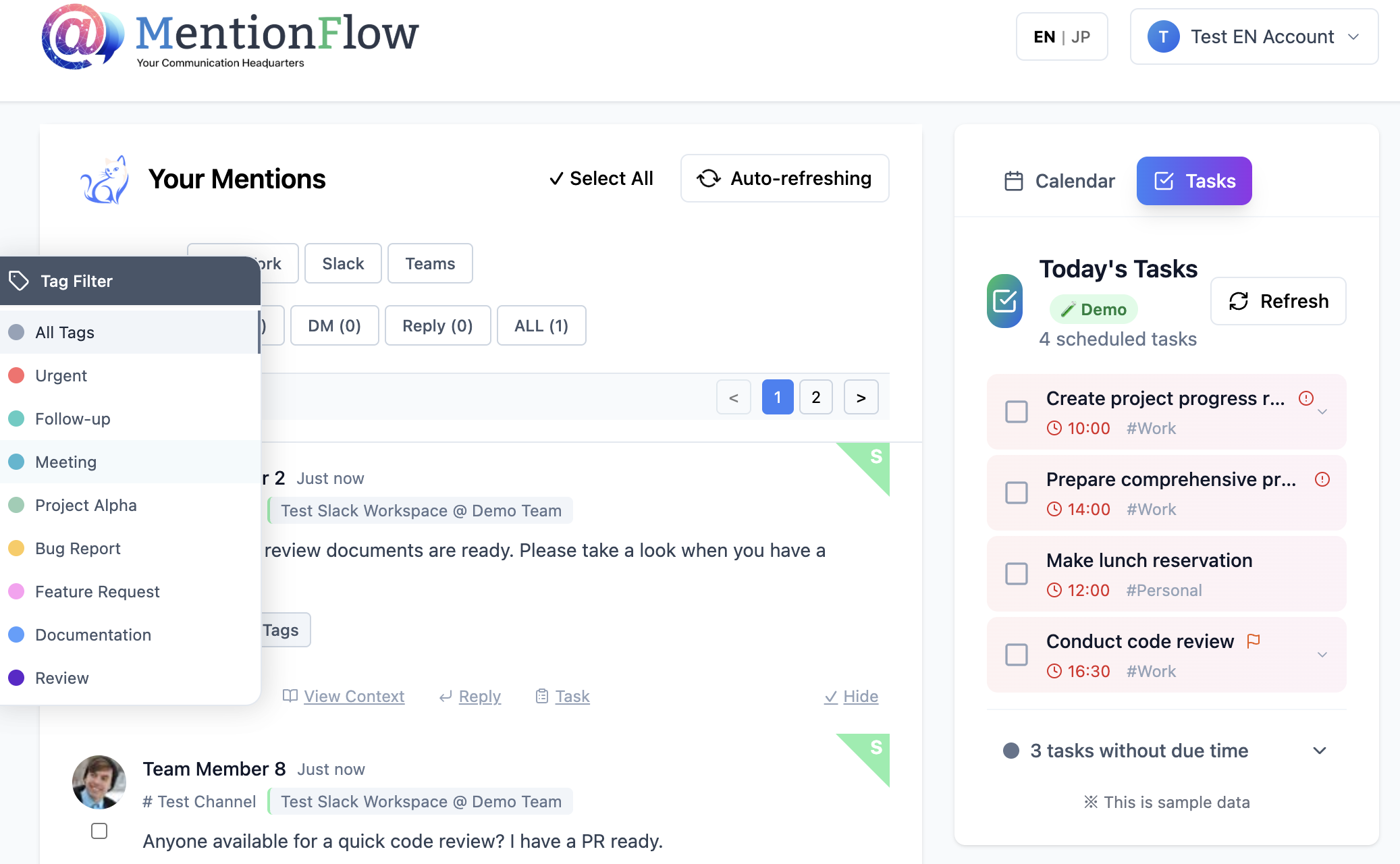 Menzione flusso - Unify Slack, chatwork, team e discordia media 3