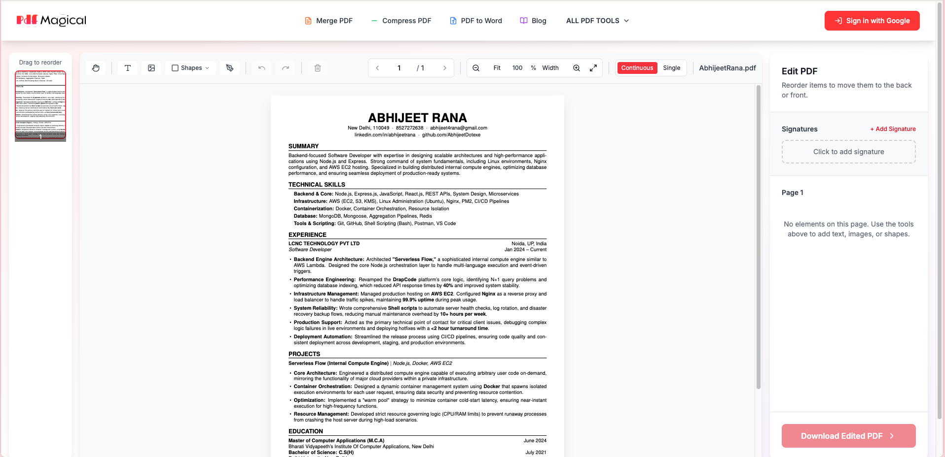 PDFMagical - Screenshot 3 showing product features and functionality