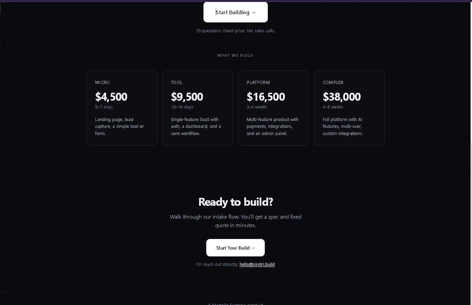 Sindri - Software, spec to delivery screenshot 2