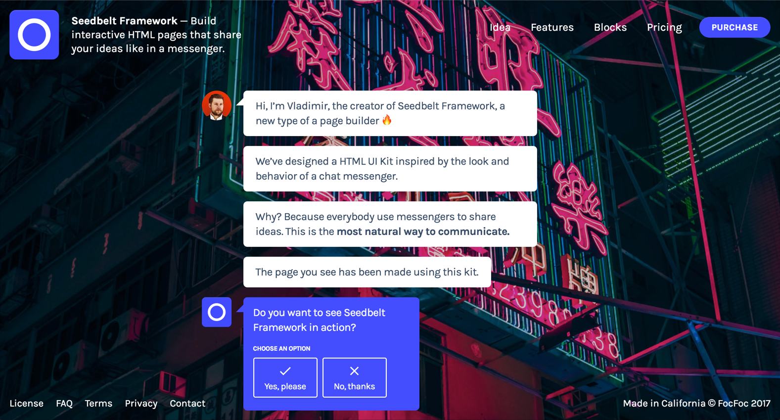 Seedbelt HTML Framework gallery image