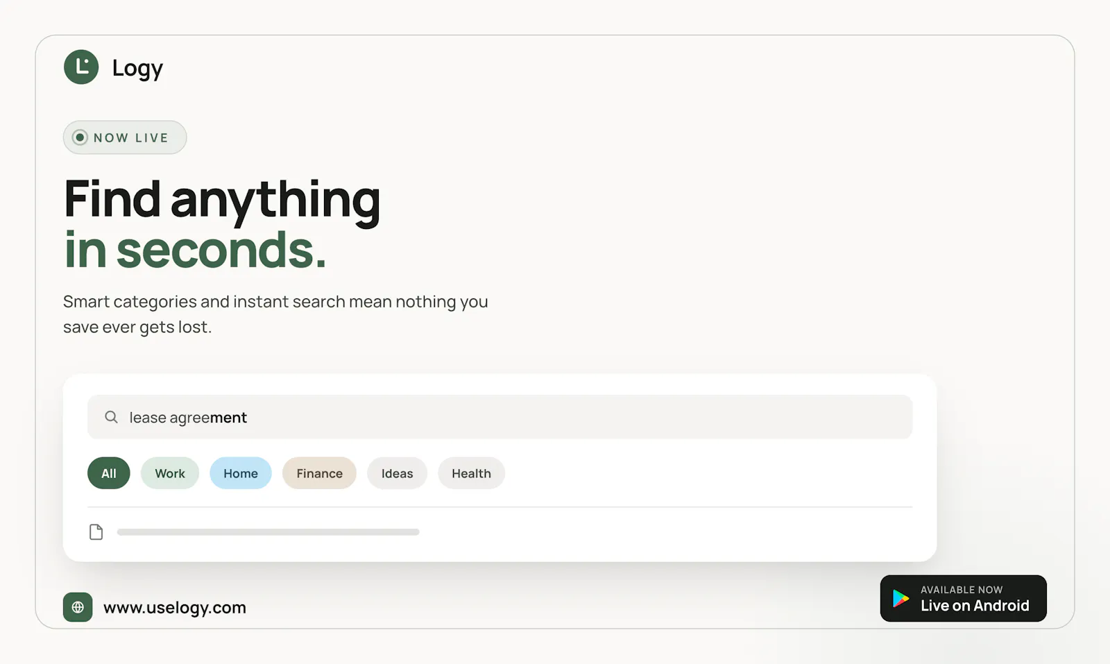 Logy screenshot 1