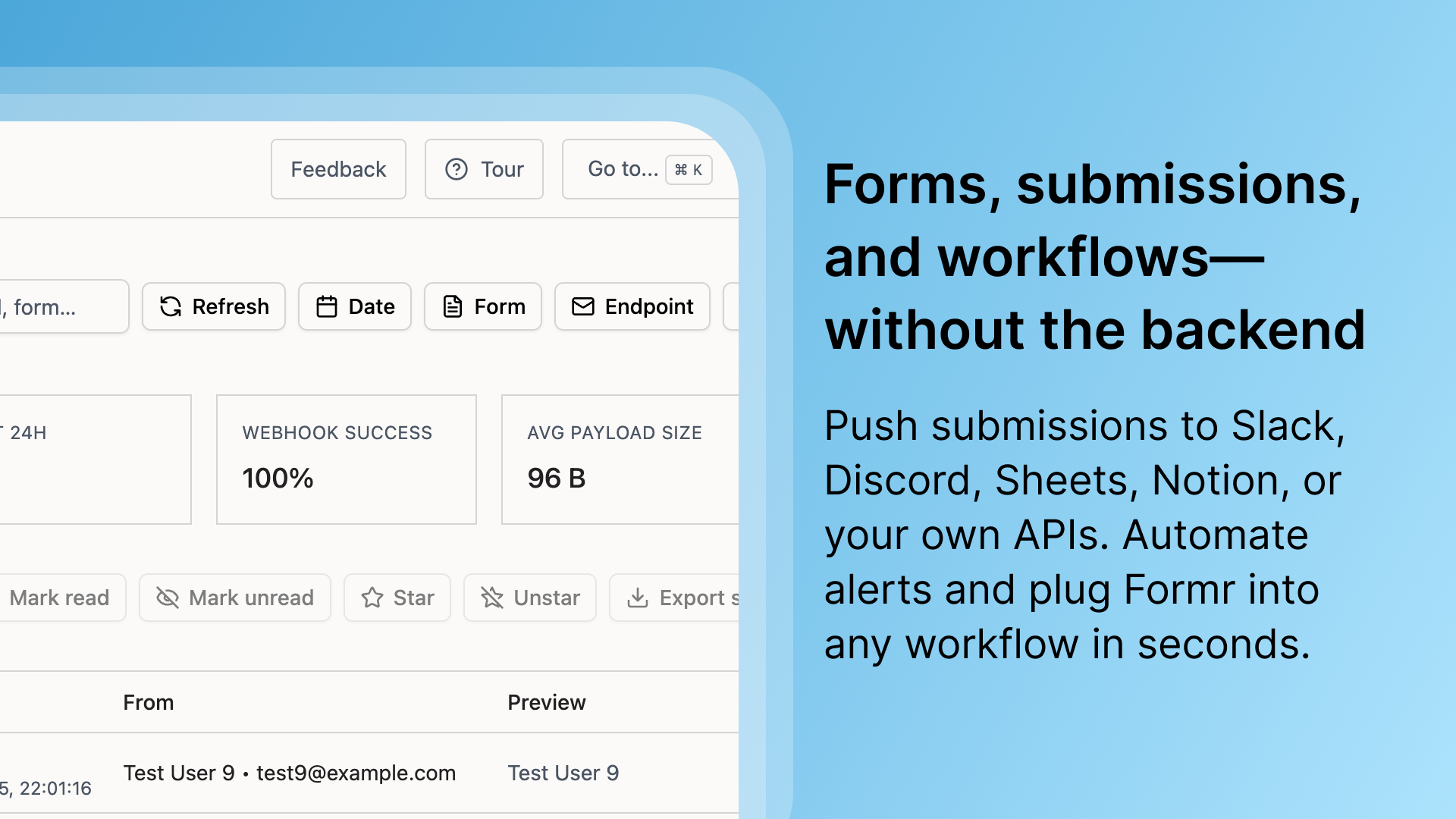 Formr - Screenshot 2 showing product features and functionality
