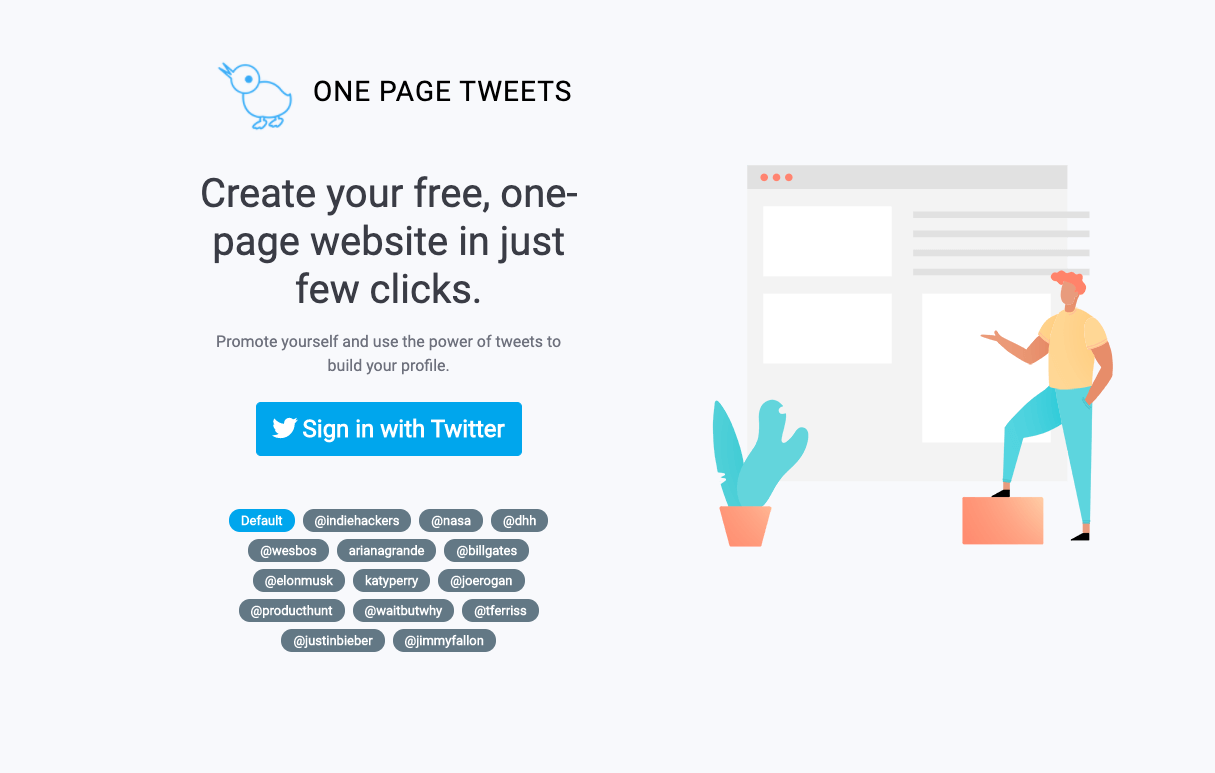 One Page Tweets