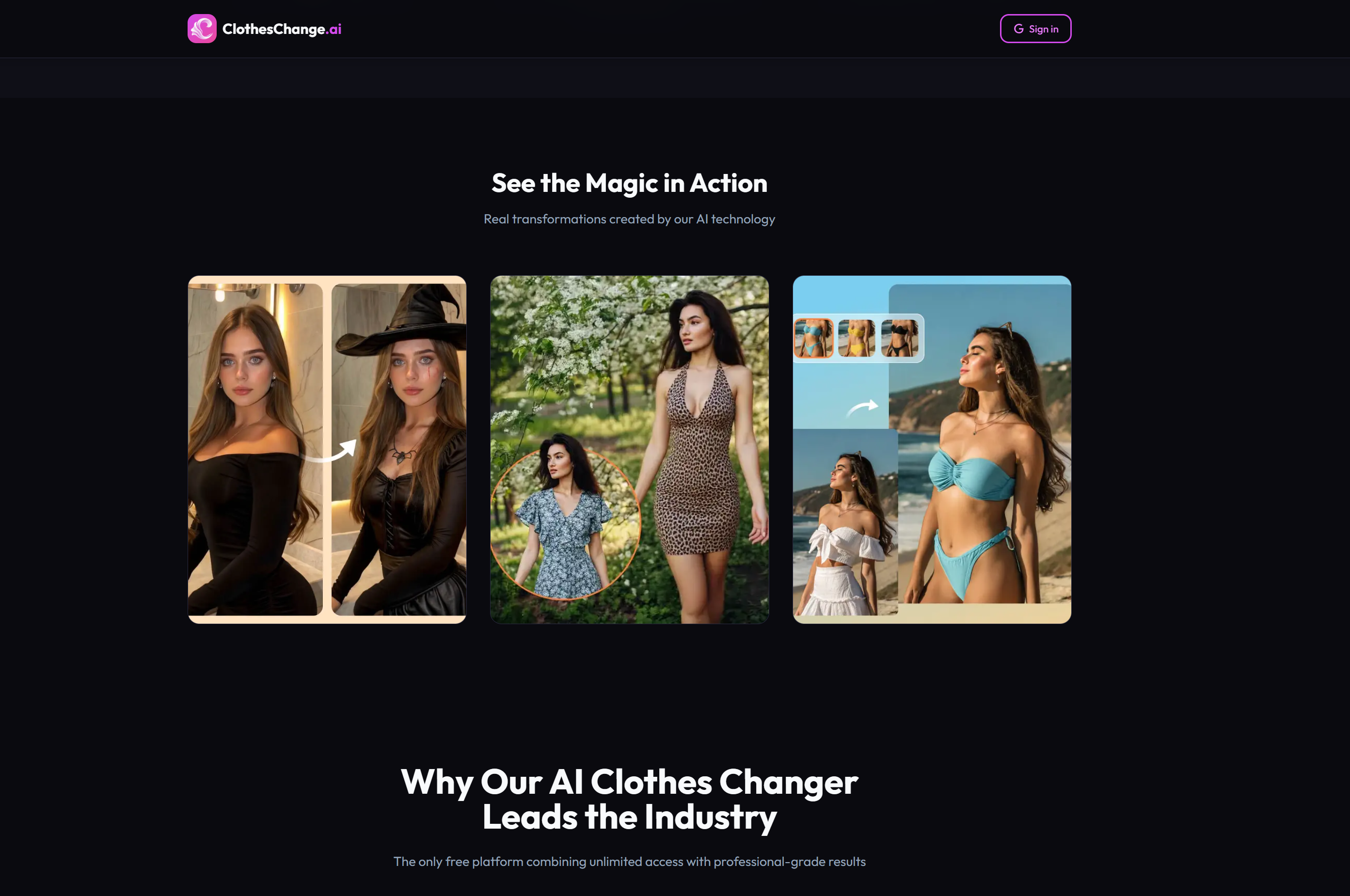 Free AI clothes changer online gallery image