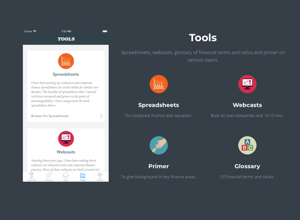 Aswath Damodaran Mobile App gallery image