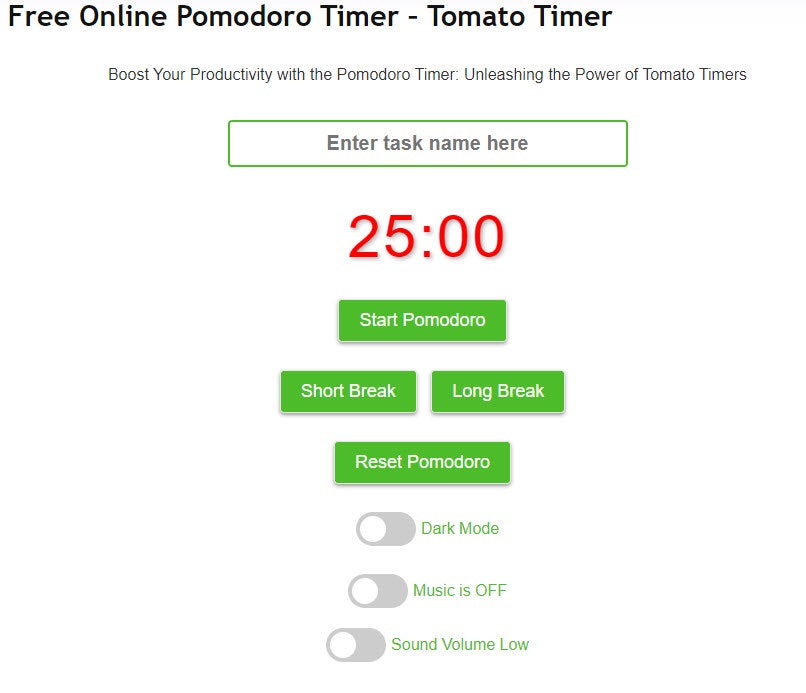 온라인 pomodoro 타이머 - 당신을 생산적으로 만들기위한 타이머 미디어 2