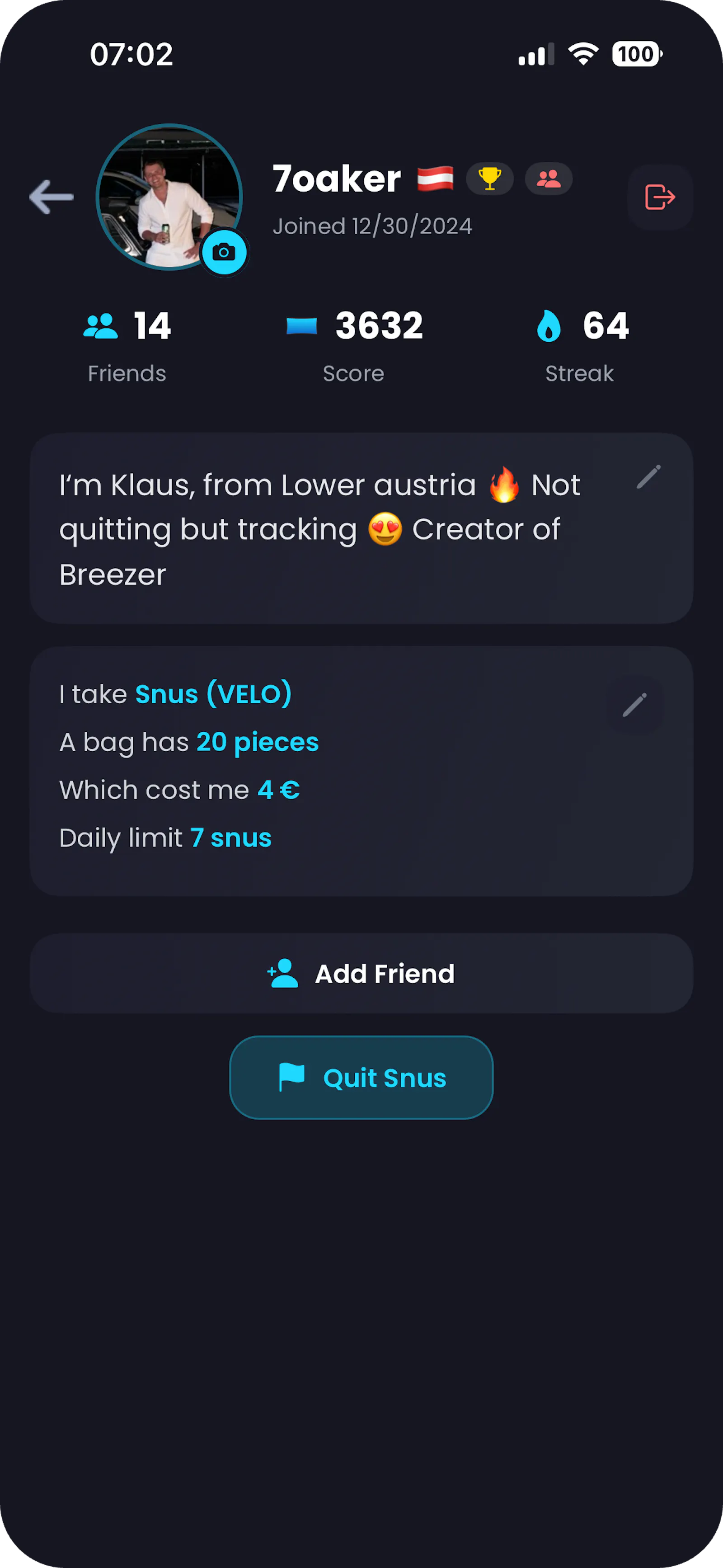 Breezer: Social Snus App screenshot 9