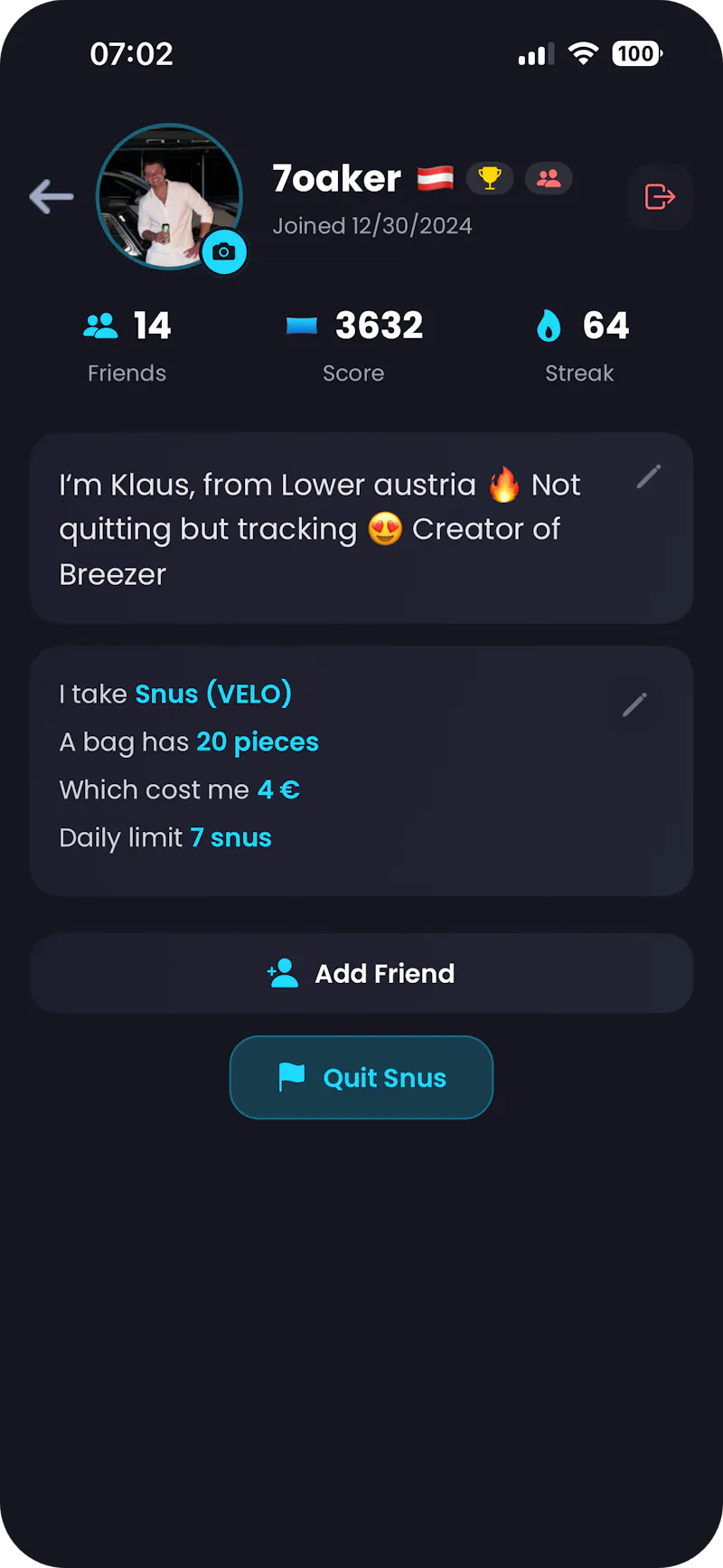 Breezer: Social Snus App screenshot 9