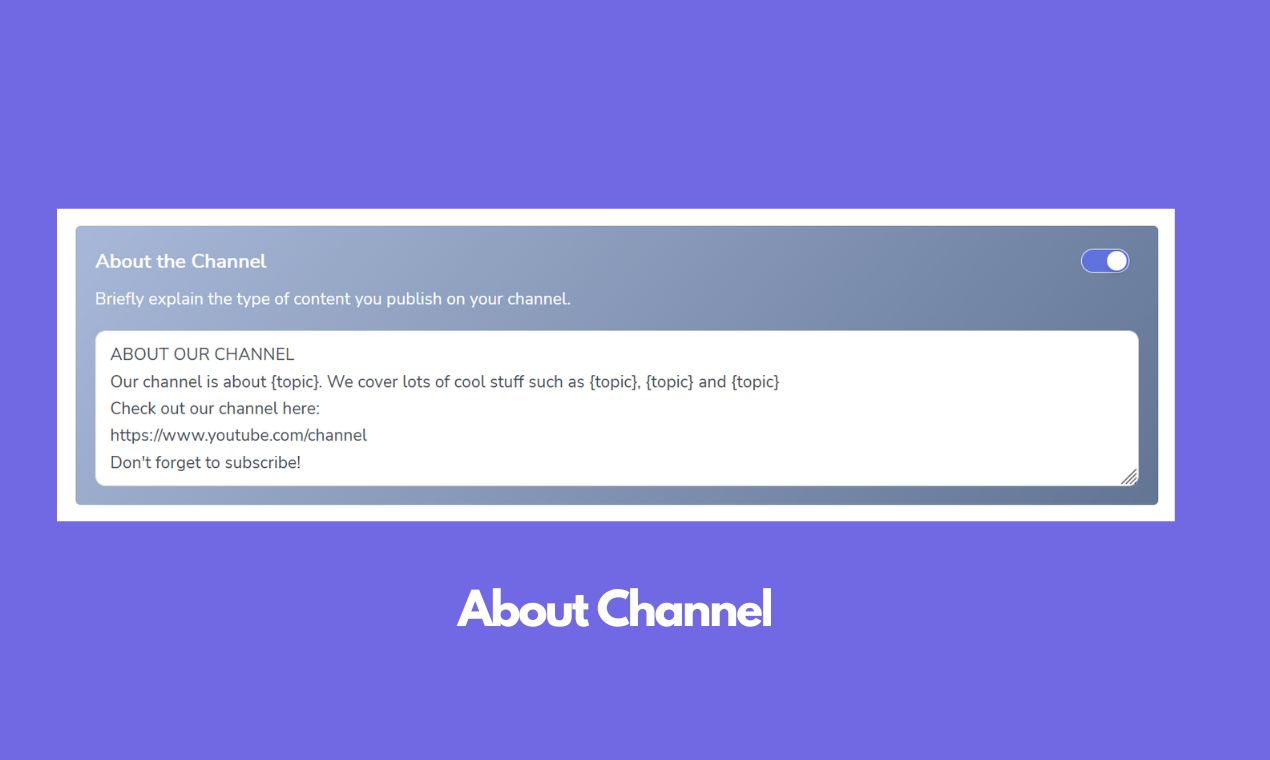 YouTube Beschreibung Generator media 3