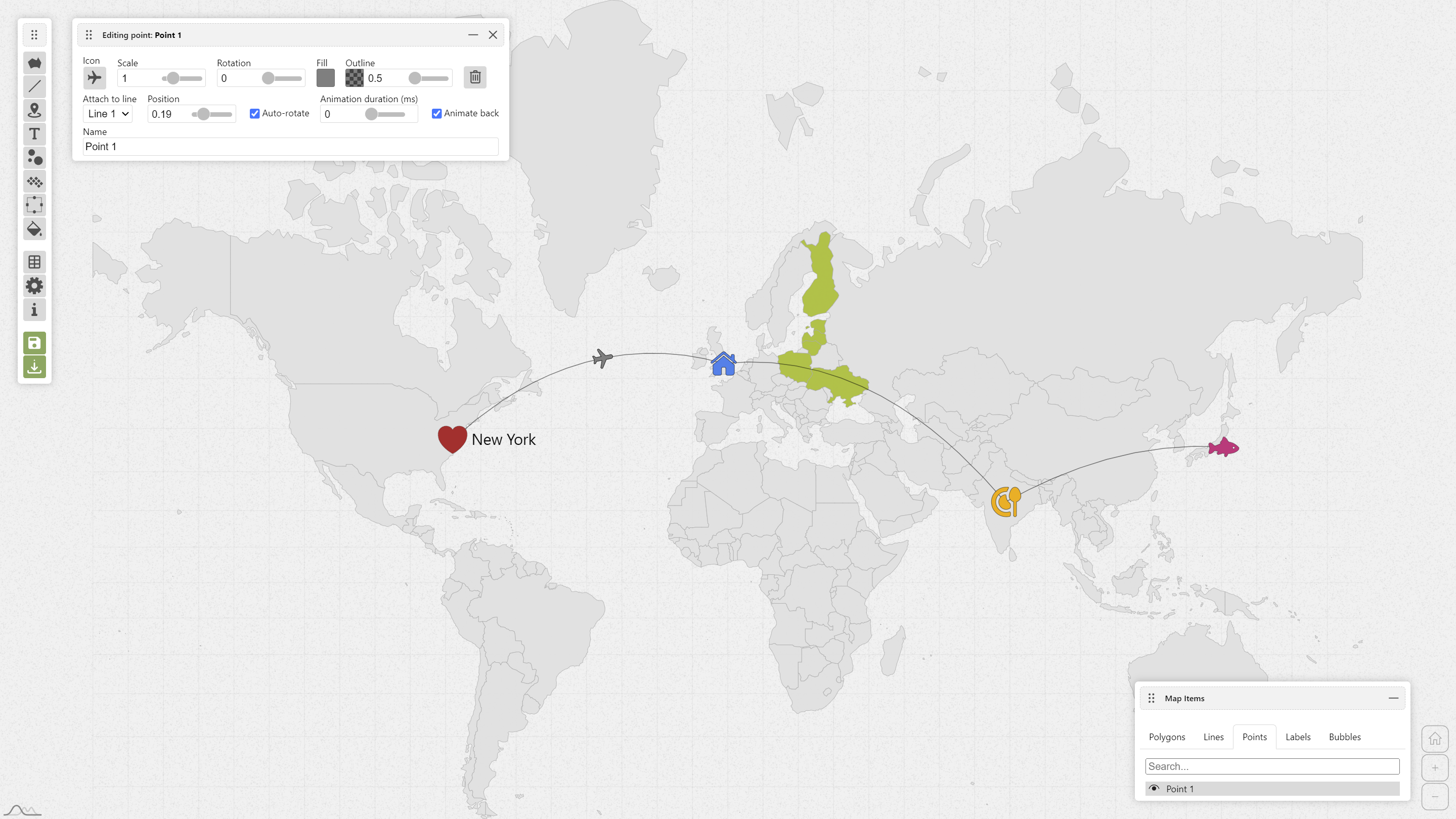 Editor de mapas on -line por AmCharts media 2