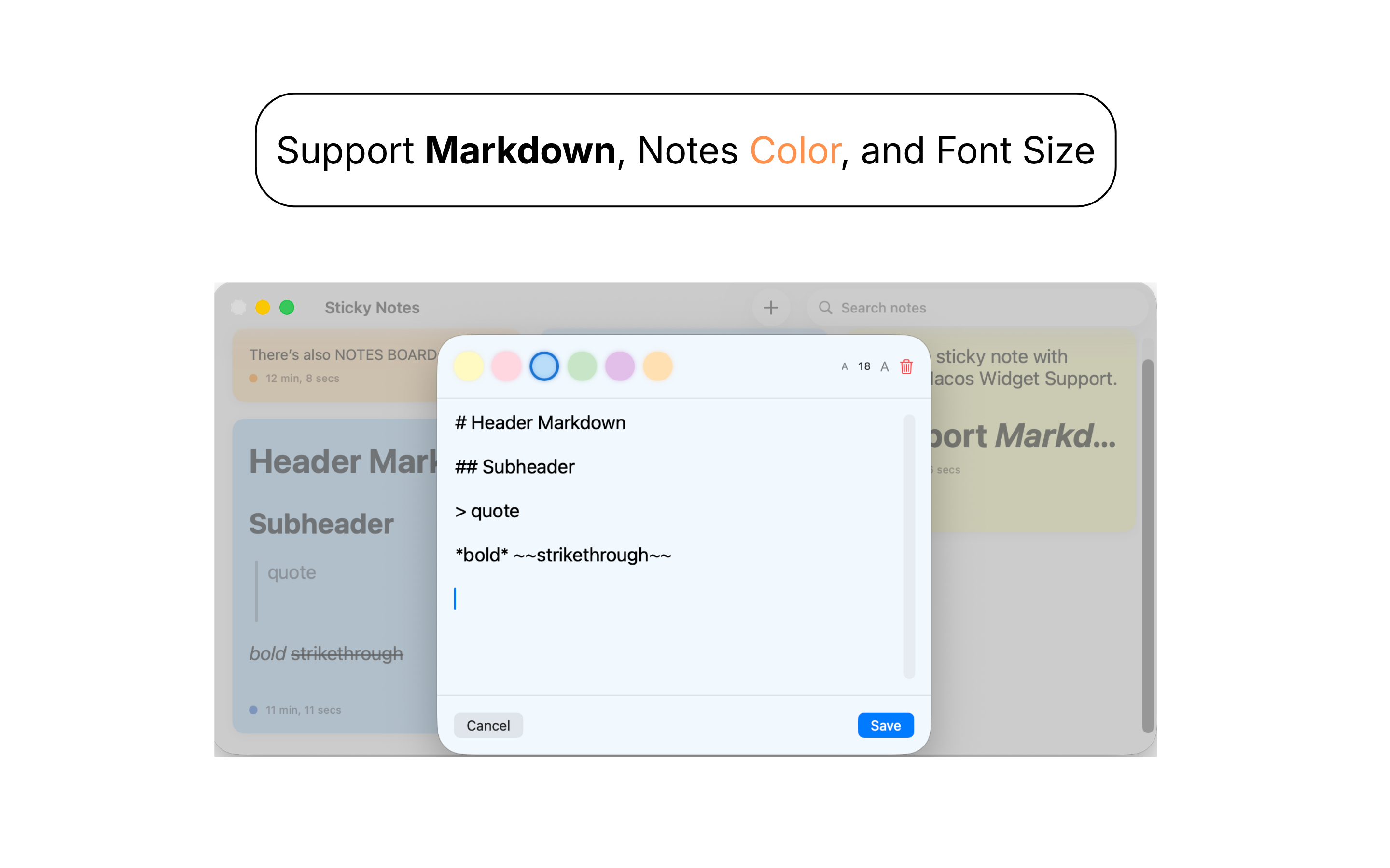 Sticky Notes with Native Widget on macOS gallery image