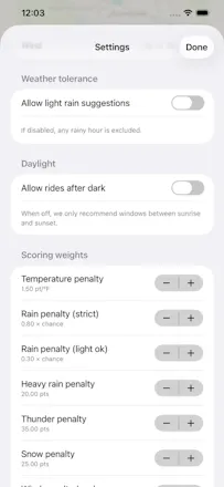 Best Time to Bike App gallery image