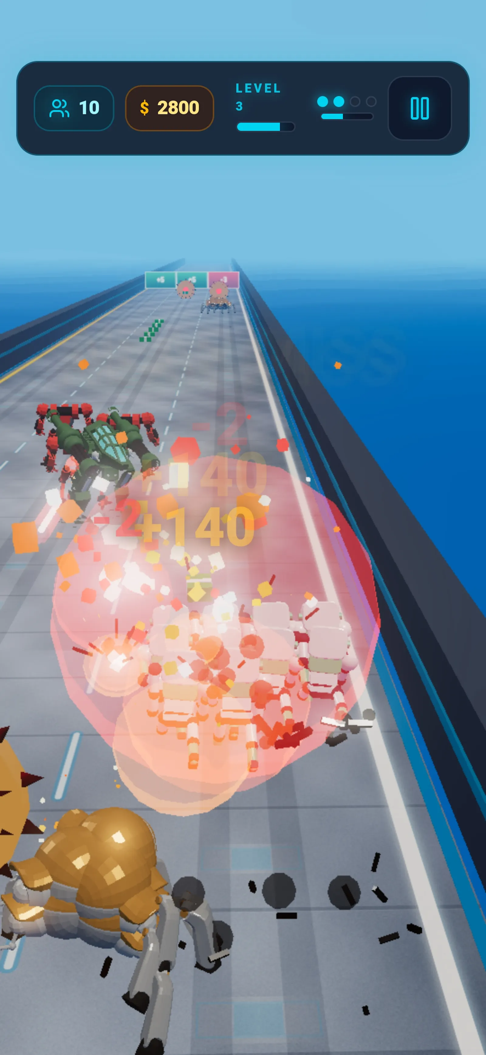 NeonBot Rush: Crowd Runner 3D screenshot 8