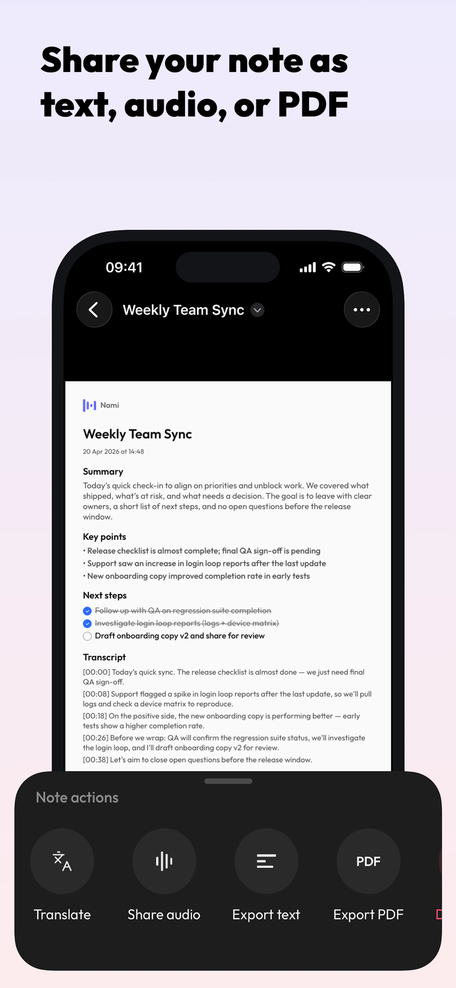 Nami: AI Voice Notes screenshot 8