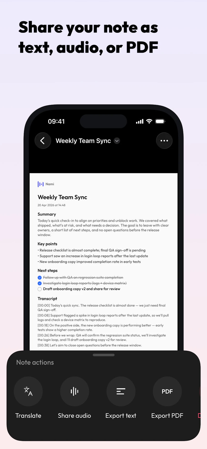 Nami: AI Voice Notes screenshot 8
