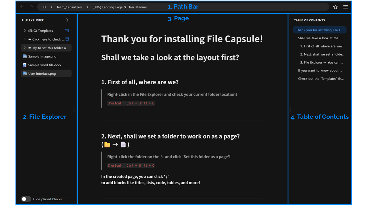 File Capsule - Main product screenshot demonstrating key features and user interface