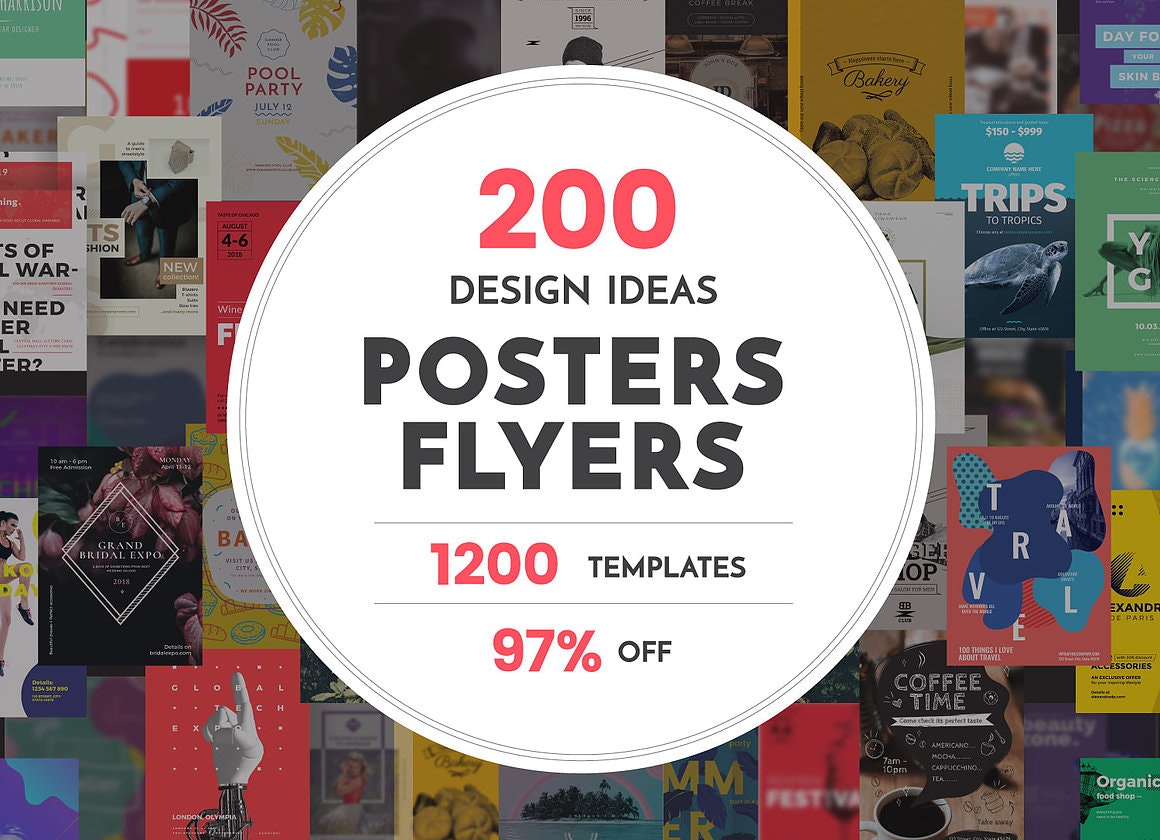 200 Flyer&Poster visual concepts (ready to use)