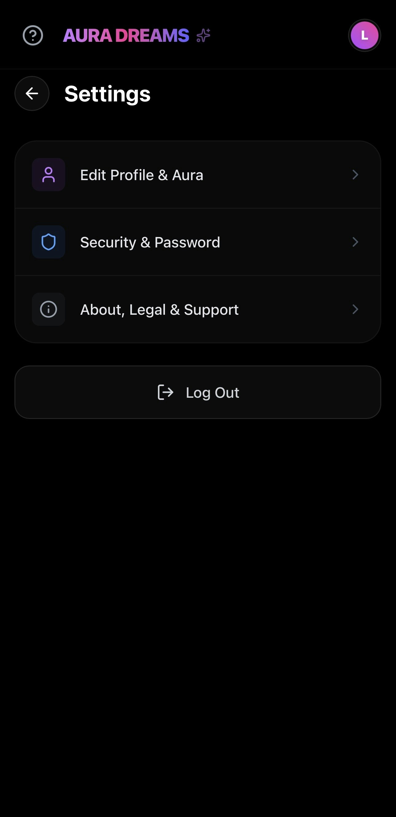 Aura Dreams - Screenshot 3 showing product features and functionality