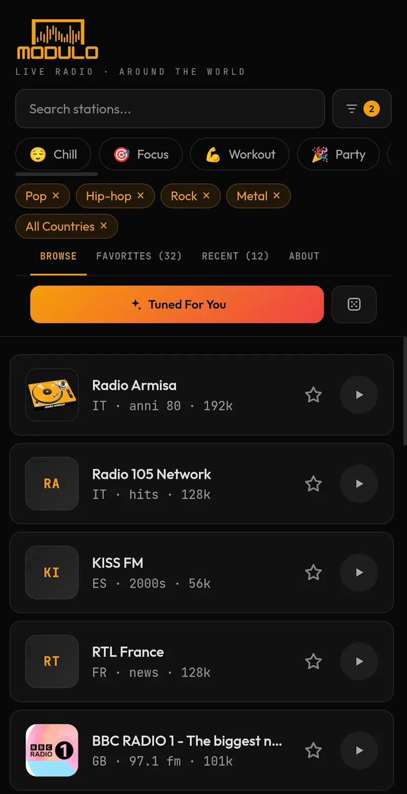 Modulo Radio screenshot 3