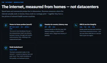 Sensmos — measures internet health gallery image