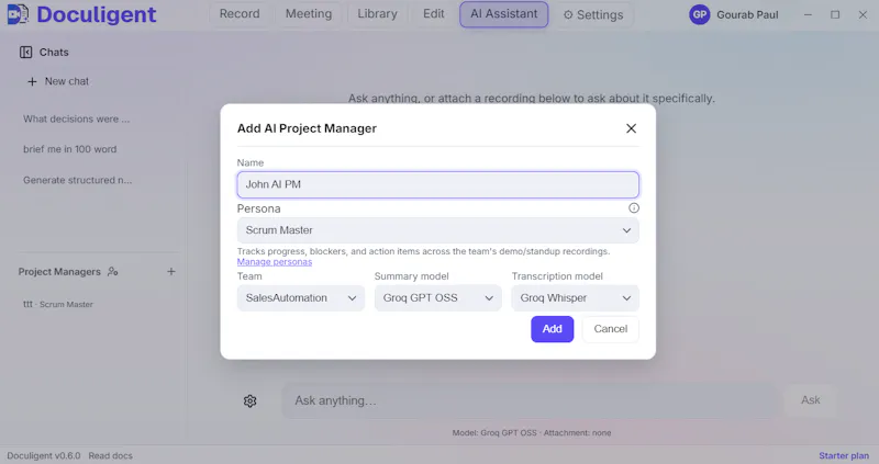 Doculigent — record, transcribe, share screenshot 4