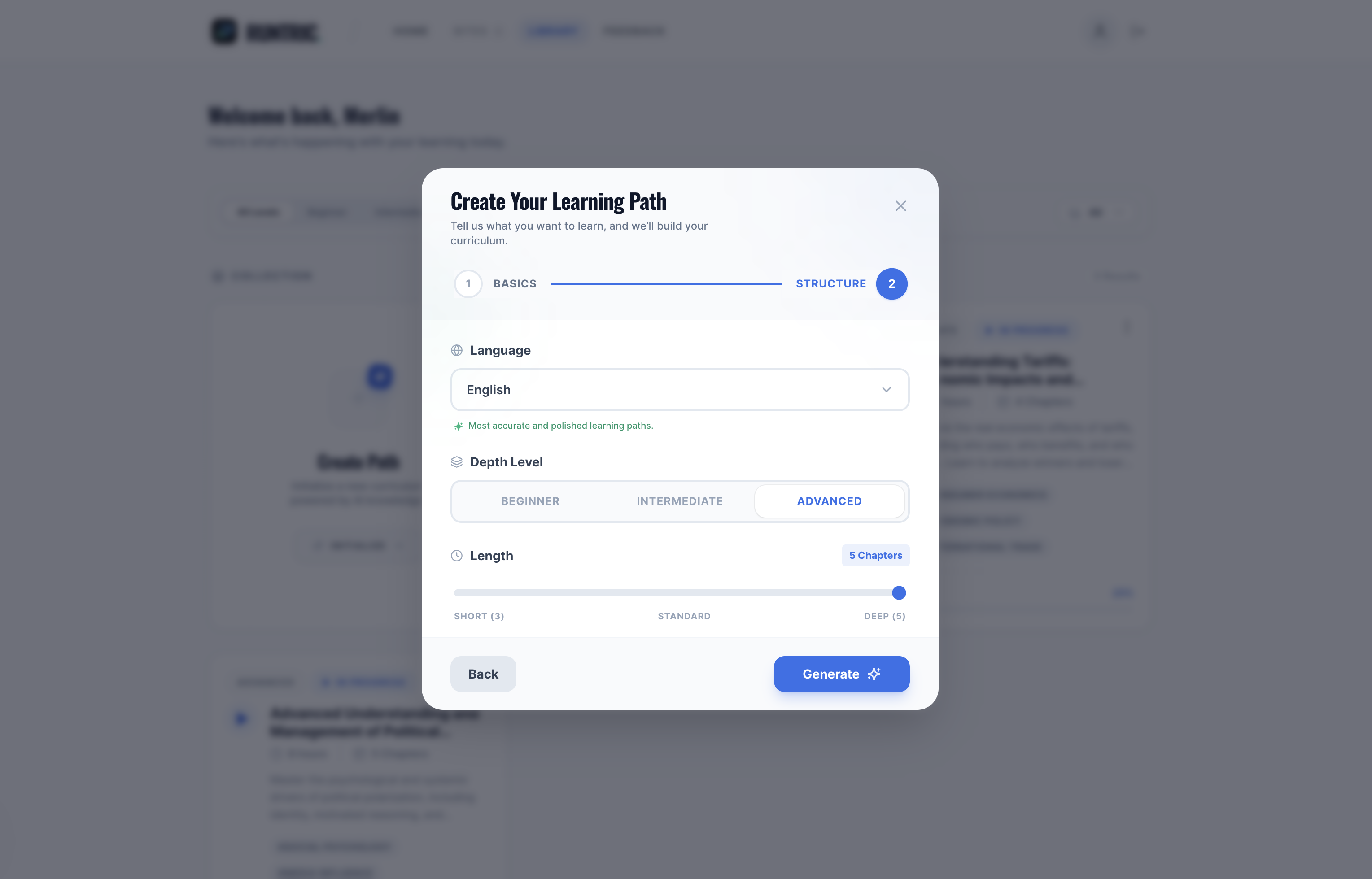 Runtric — AI Study Curriculum - Screenshot 2 showing product features and functionality