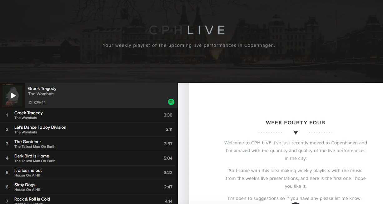 CPH LIVE PLAYLIST