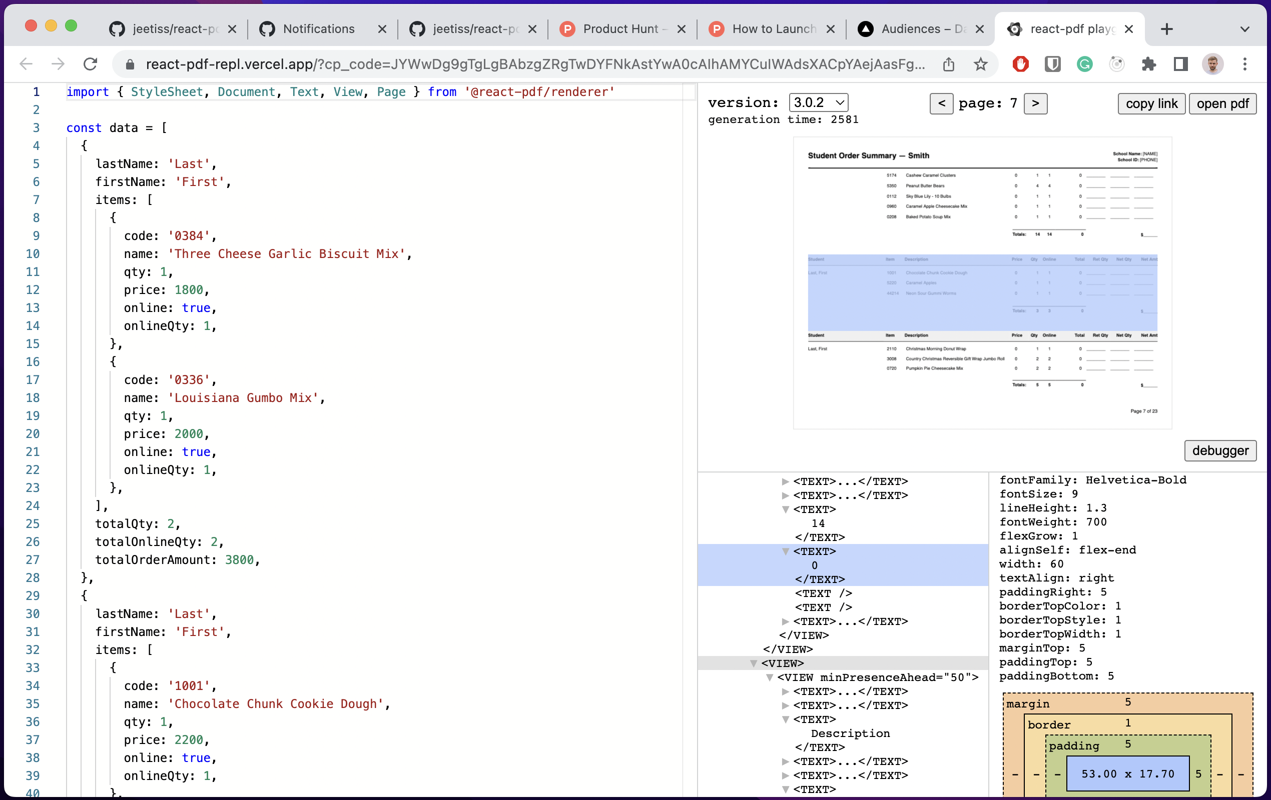 React-PDF-REPL - `@React-PDF/Renderer 'için Rep ve Etkileşimli Hata Ayıklayıcı medya 3