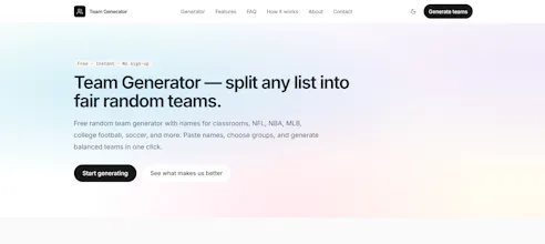 Team Generator gallery image