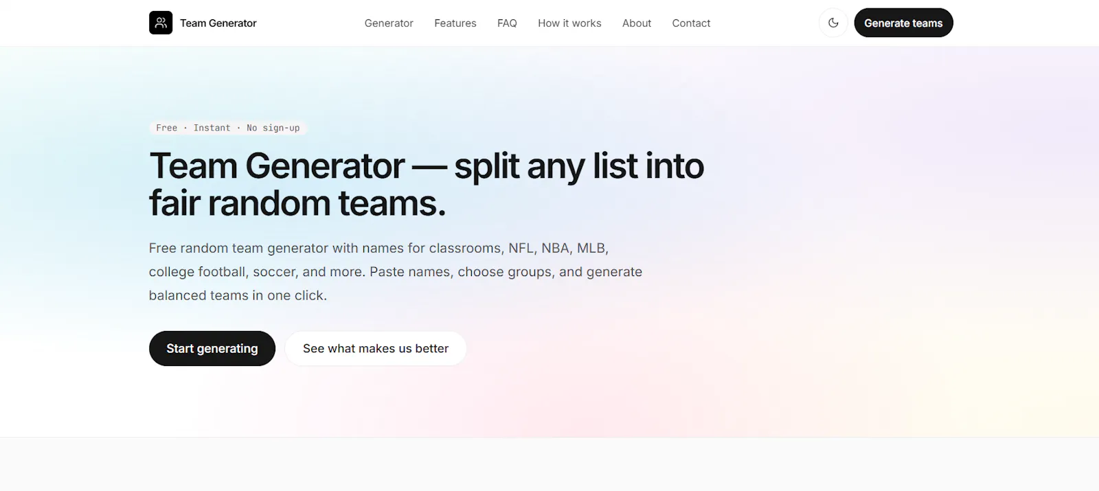 Team Generator screenshot 3