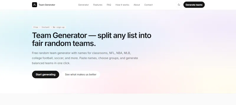 Team Generator screenshot 3