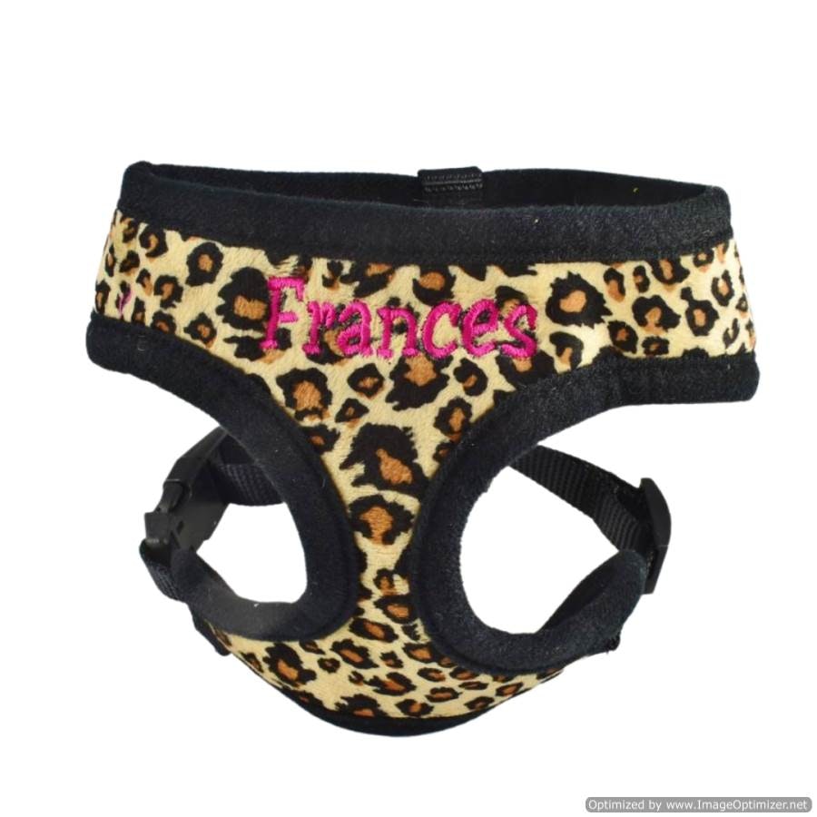 สายรัดสุนัขพิมพ์เสือดาว - Custom Leopard Soft No Pull Dog Harness และ Leash Set Gift media 1