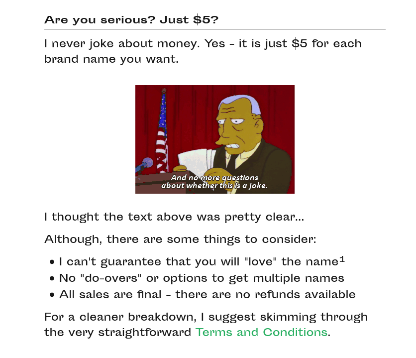 ThriftyName gallery image