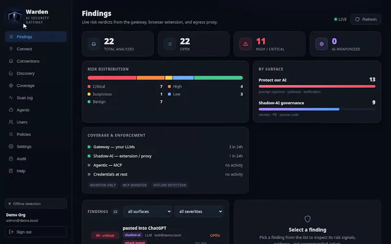 Warden: DETECT · BLOCK · PROTECT screenshot 2