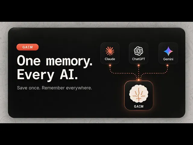 GAIM — One memory for all your AI gallery image