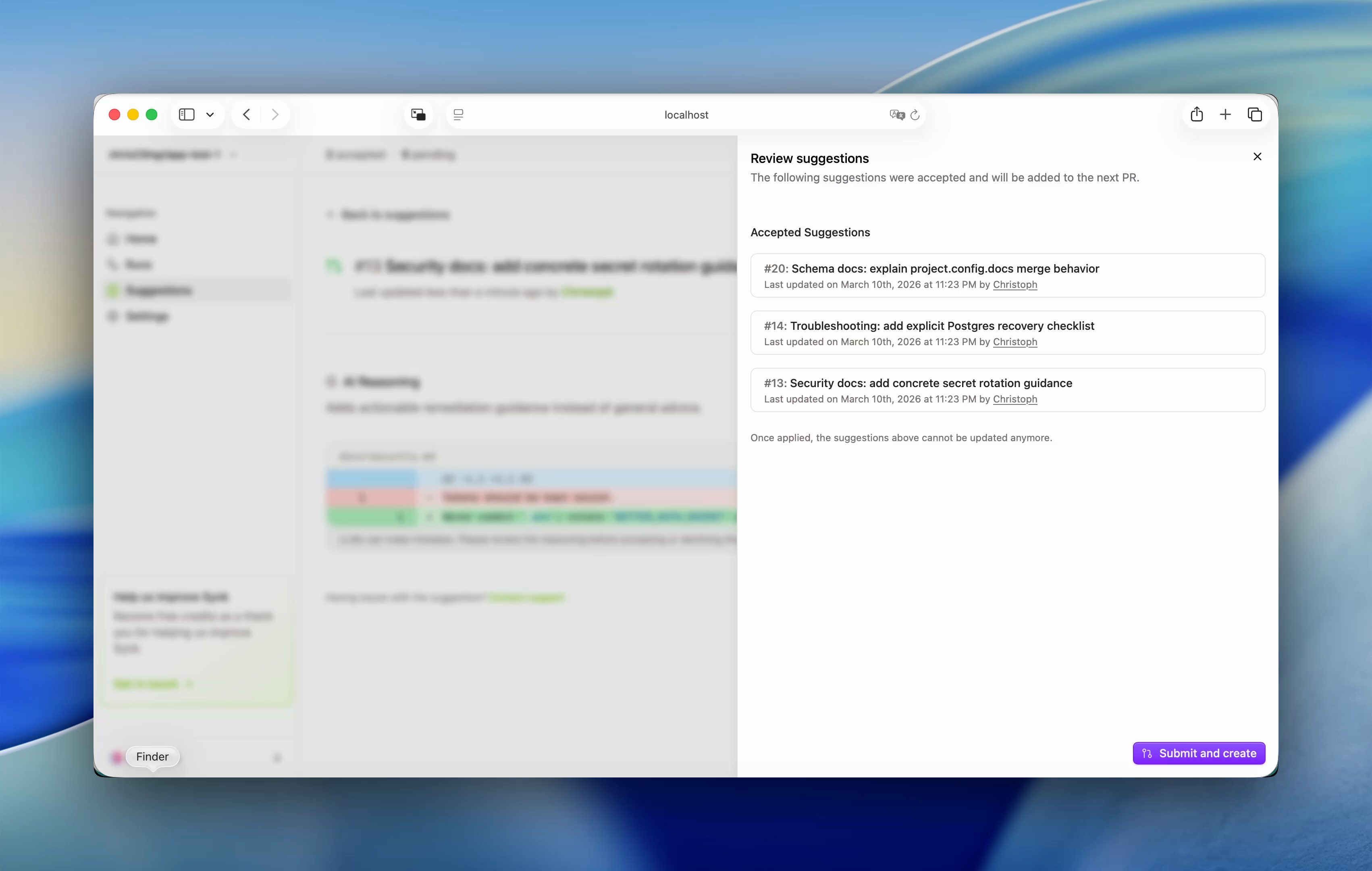 Synk - Screenshot 2 showing product features and functionality