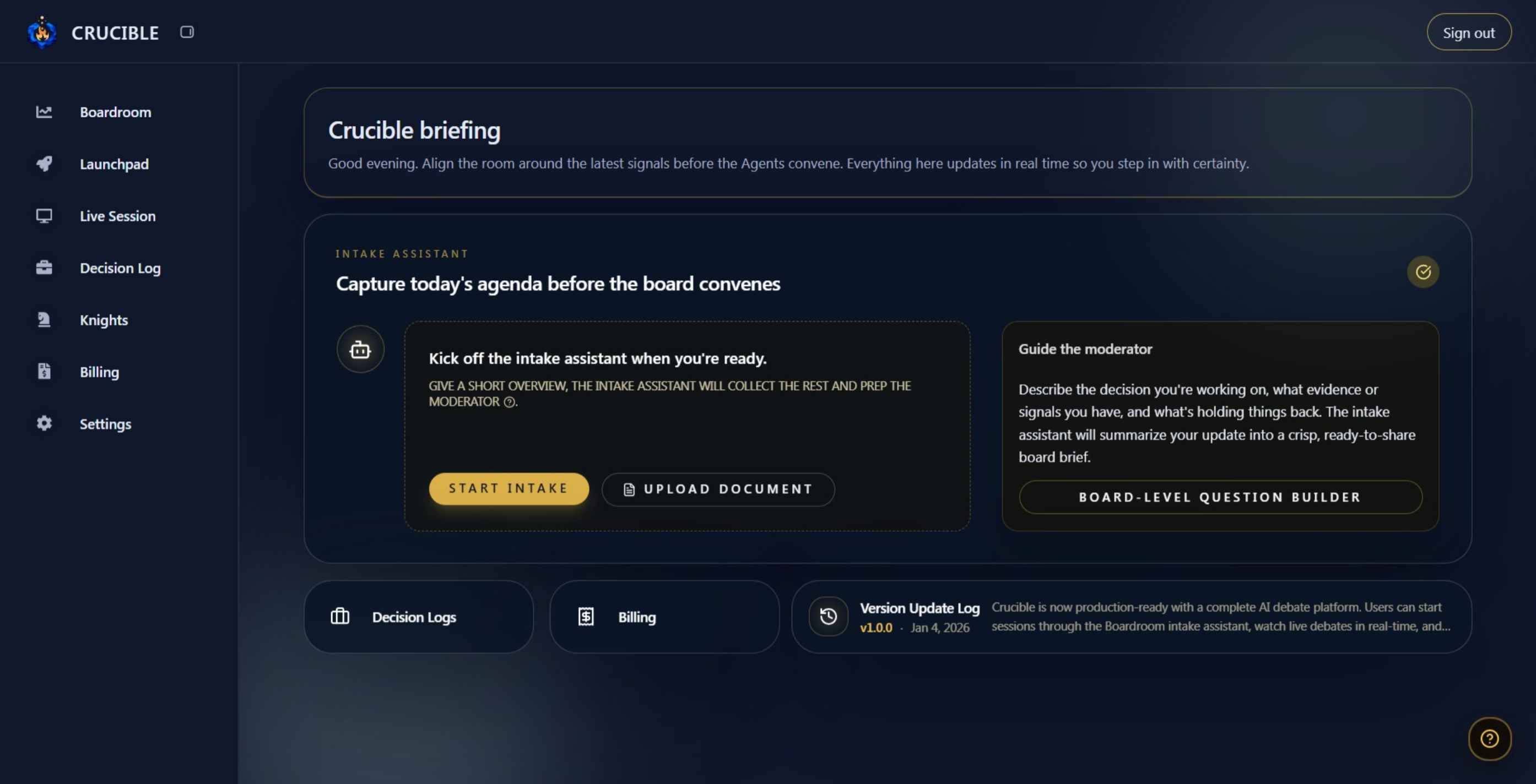 Crucible - Your AI Braintrust - Screenshot 5 showing product features and functionality