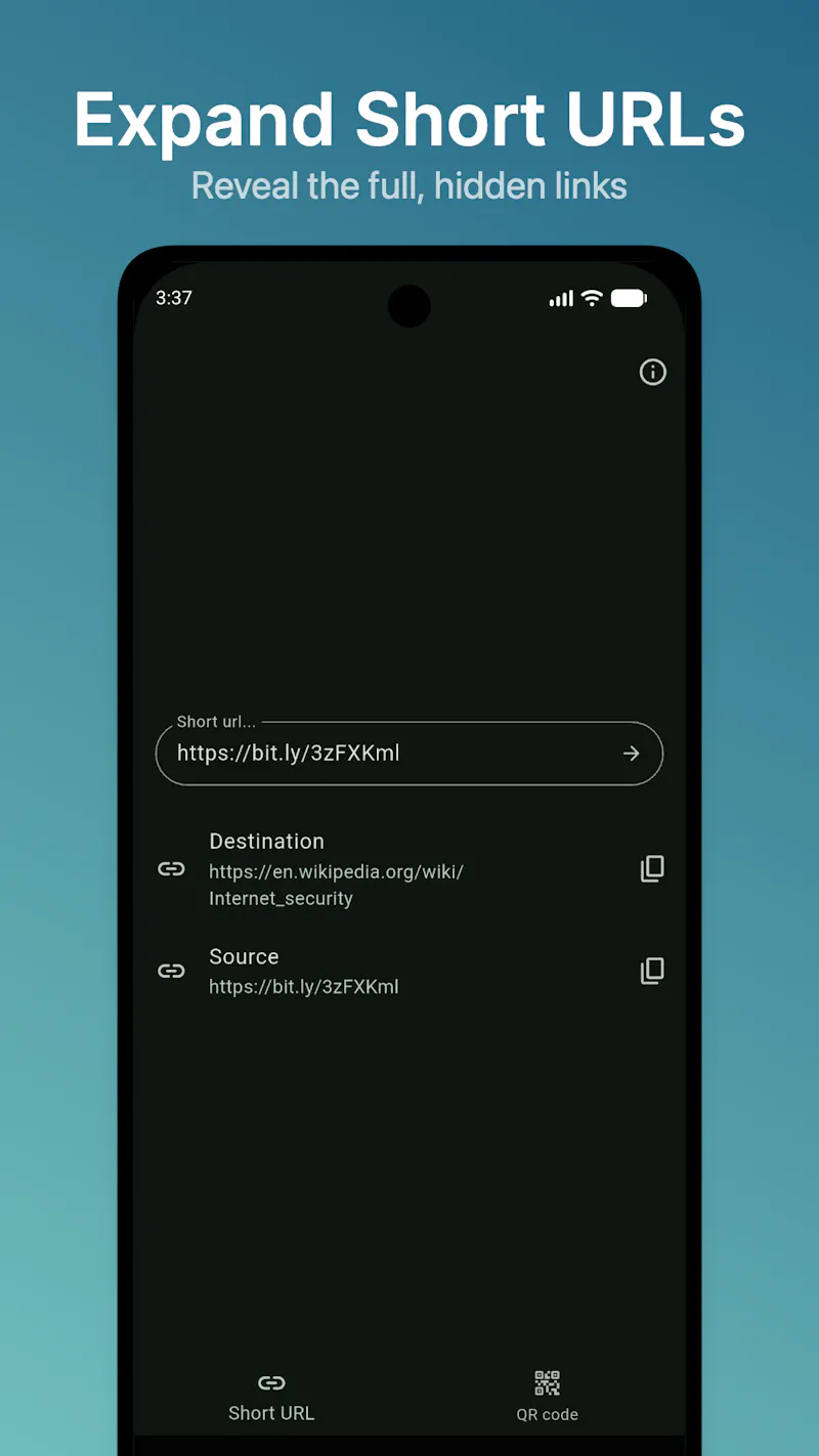 Unshorten screenshot 1