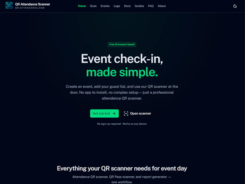 QR Attendance Scanner screenshot 1
