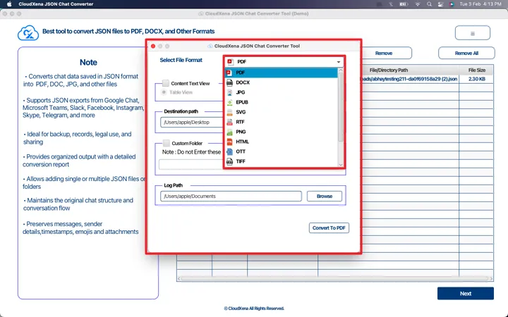 CloudXena JSON Converter Tool gallery image