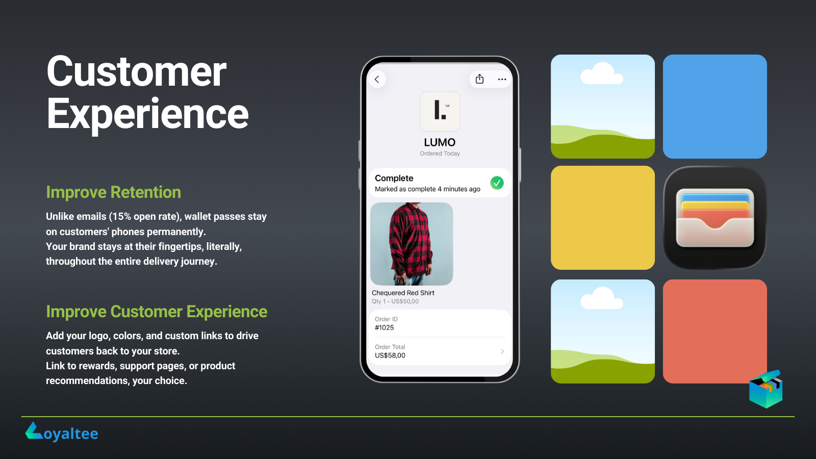Loyaltee Apple Wallet Order Tracker - Screenshot 3 showing product features and functionality