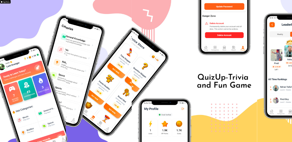 QuizUp - Product Hunt launch logo and brand identity