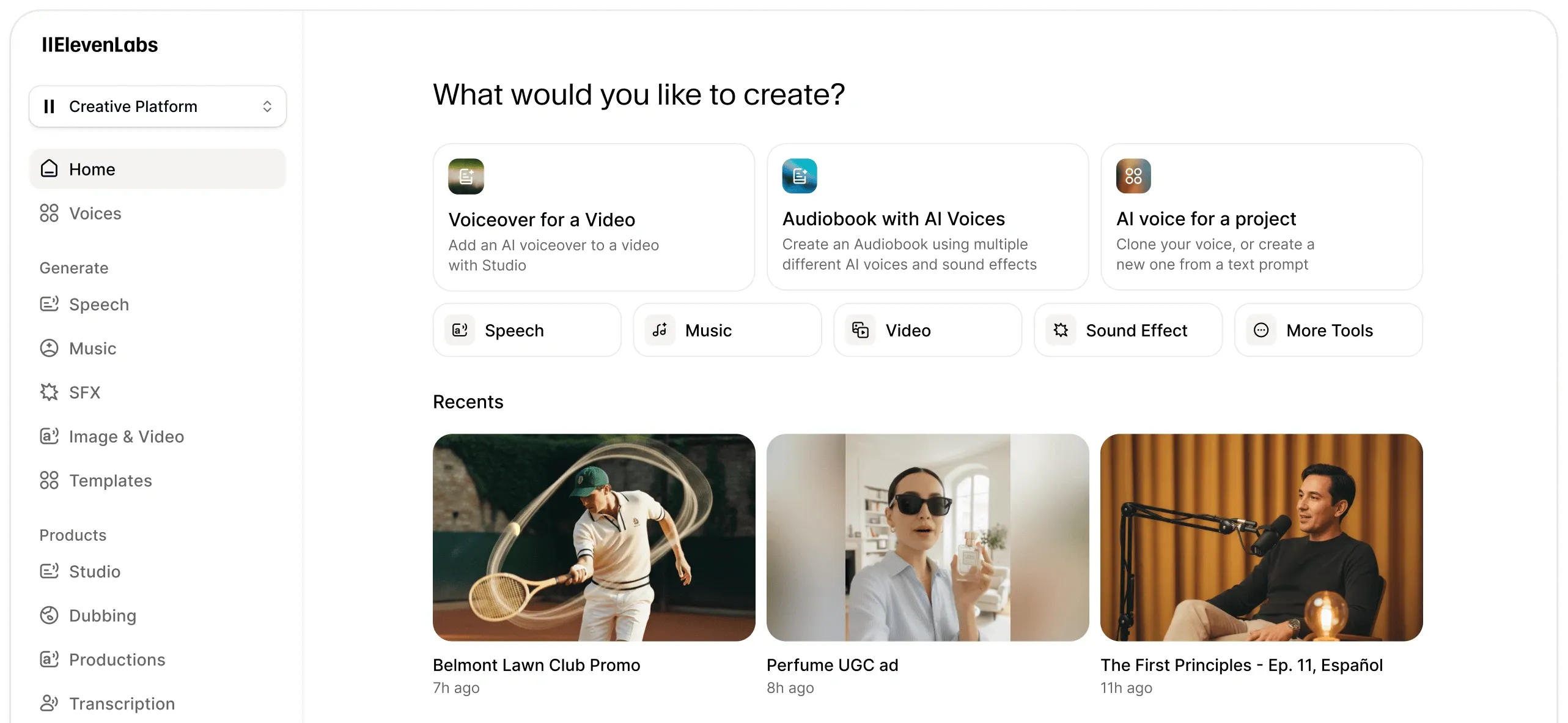ElevenCreative by ElevenLabs - Screenshot 2 showing product features and functionality