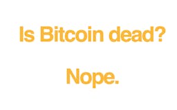 Is Bitcoin dead? media 1