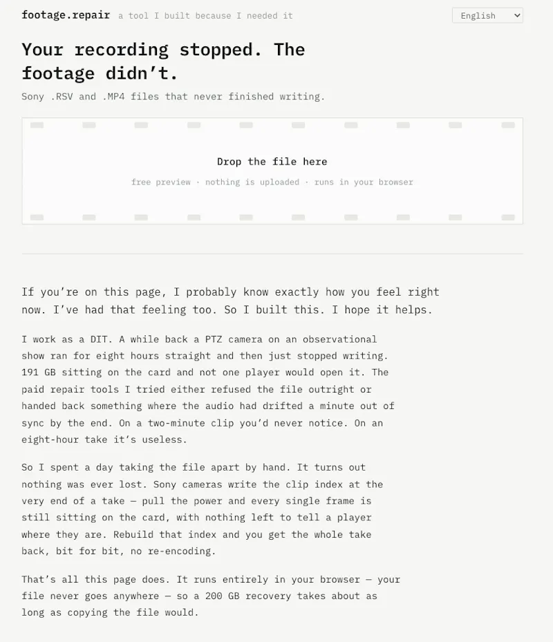footage.repair screenshot 2