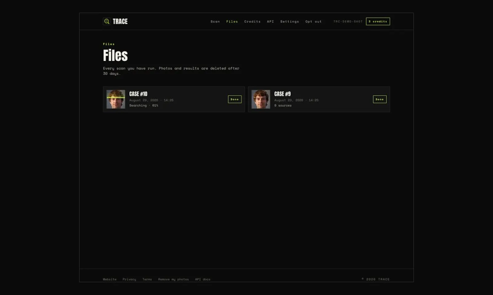 Trace AI Face Scan screenshot 2