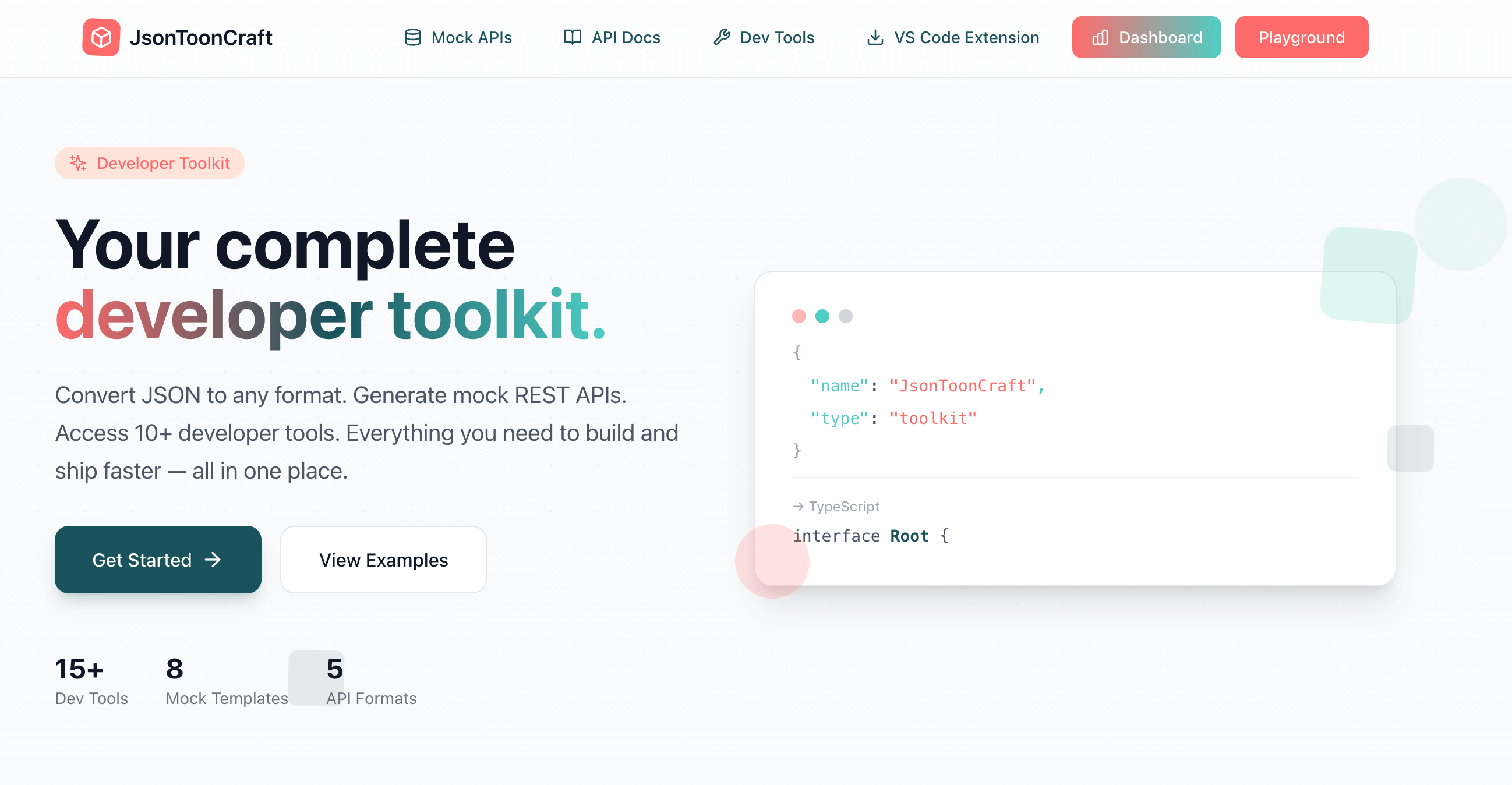 Jsontooncraft - Main product screenshot demonstrating key features and user interface